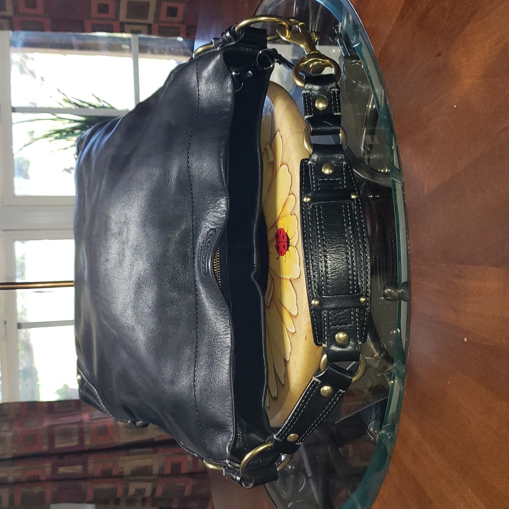 💘🖤💘 BLACK COACH CARLY LIMITED EDITION LEATHER SHOULDER VINTAGE HOBO BAG 10616 - Picture 3 of 12